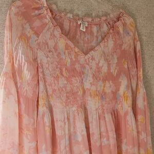 Spense Pink Floral Blouse